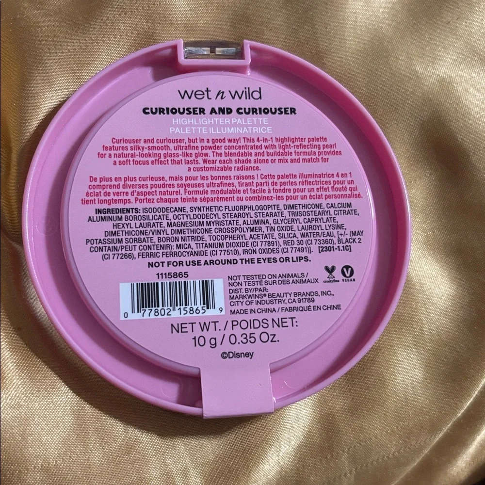 Wet n Wild Curiouser and Curiouser Highlighter Palette - Pink and Gold